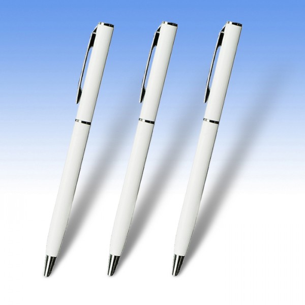 Μεταλλικό στυλό Λευκό και έγχρωμη εκτύπωση